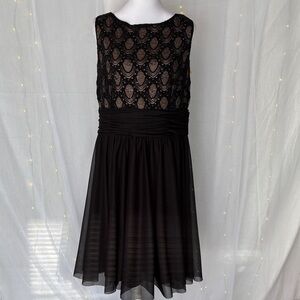 Chic Black Lace Midi Dress
